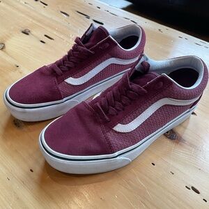 Burgundy Platform Vans